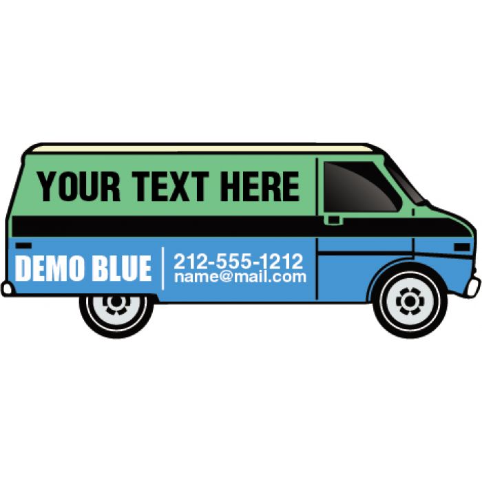3.12x1.43 Inch Personalized Van Shape Magnet 20 Mil