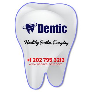 2.5x3.5 Printed Tooth Shaped Magnets 30 Mil