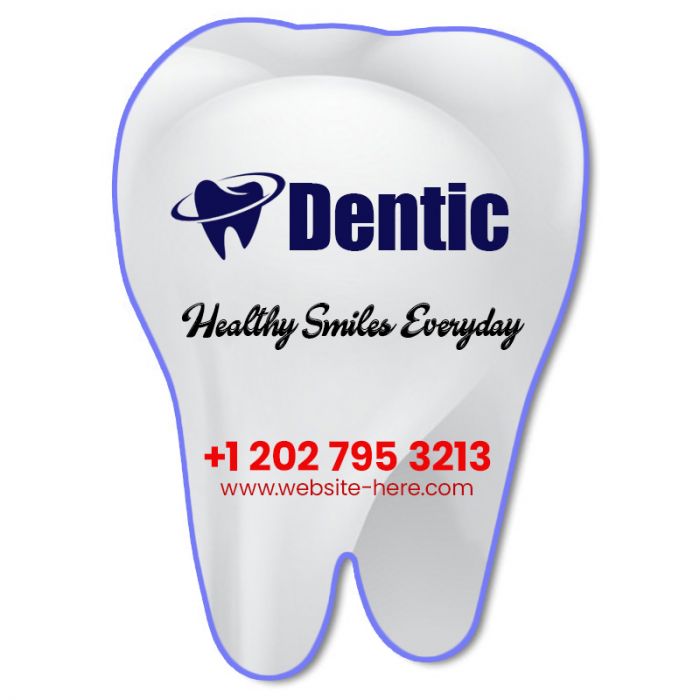 2.5x3.5 Custom Printed Tooth Shaped Magnets 30 Mil
