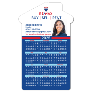 3.75x6.12 ized Real Estate House Shape Calendar Magnets 20...
