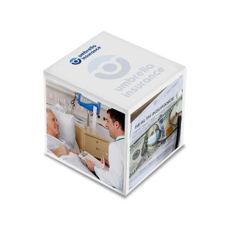 3 3/8 Inch Custom Printed Non-Adhesive Full-Size Note Cubes