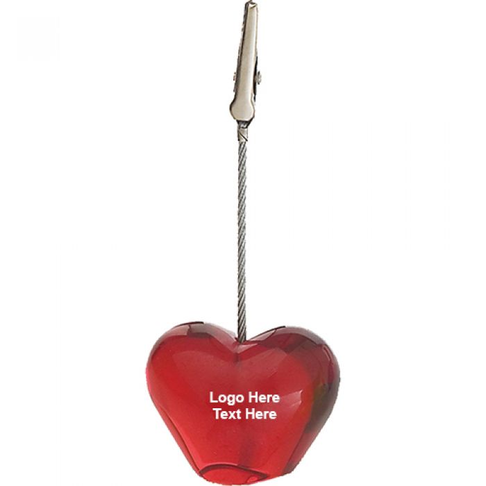 Custom Imprinted Heart Clip Memo Holders