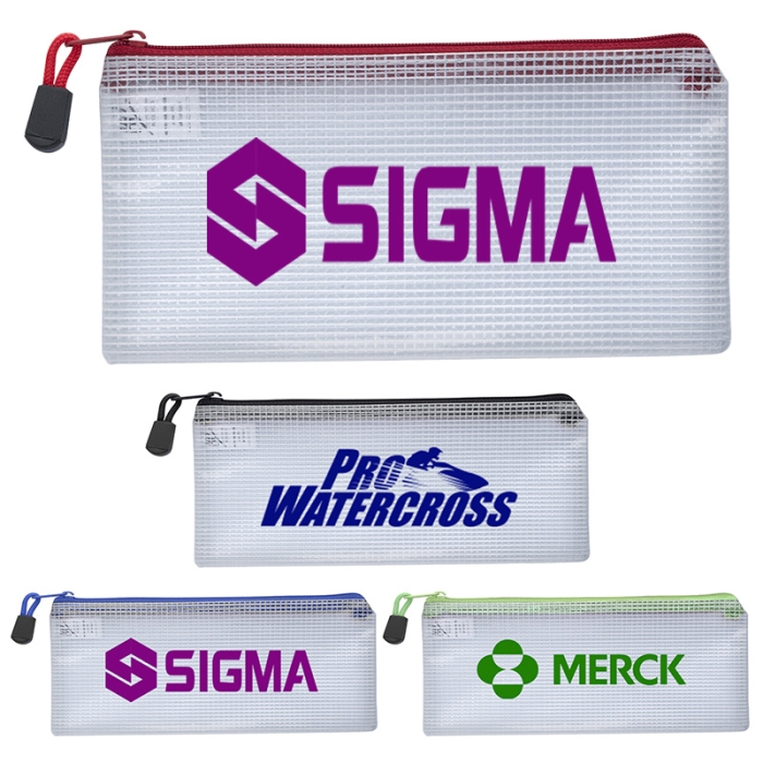Custom Printed Clear Zippered Pencil Pouches