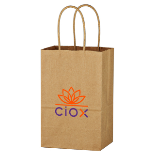 Custom Printed Kraft Paper Brown Shopping Bags