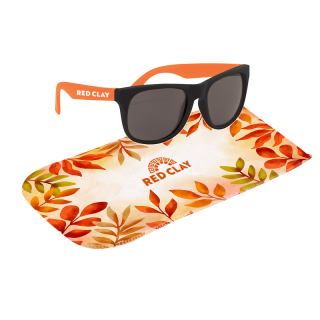 Rubberized Sunglasses with Rpet Microfiber Sunglass Pouch