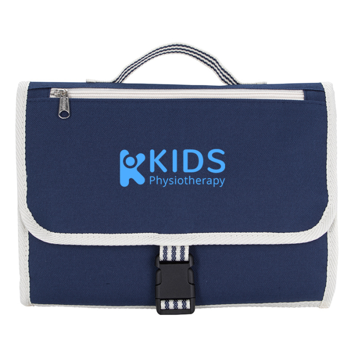 Imprinted Stripe Diaper Changing Travel Pouch and Mats