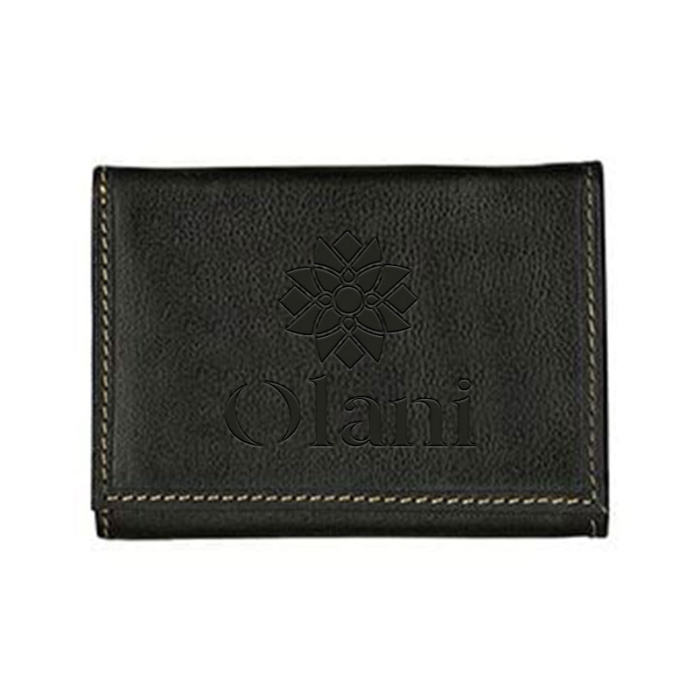 Personalized Contrast Stitch TriFold Wallets