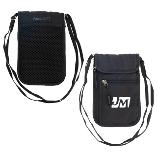 AeroLOFT™ Jet Black Safety Organizer Neck Wallets