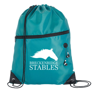 Front Zip Drawstring Backpacks