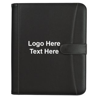 8.5x11 Inch Pebble Grain Zippered Portfolios with...