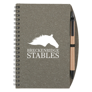 Eco-Inspired Spiral Notebooks and Pen