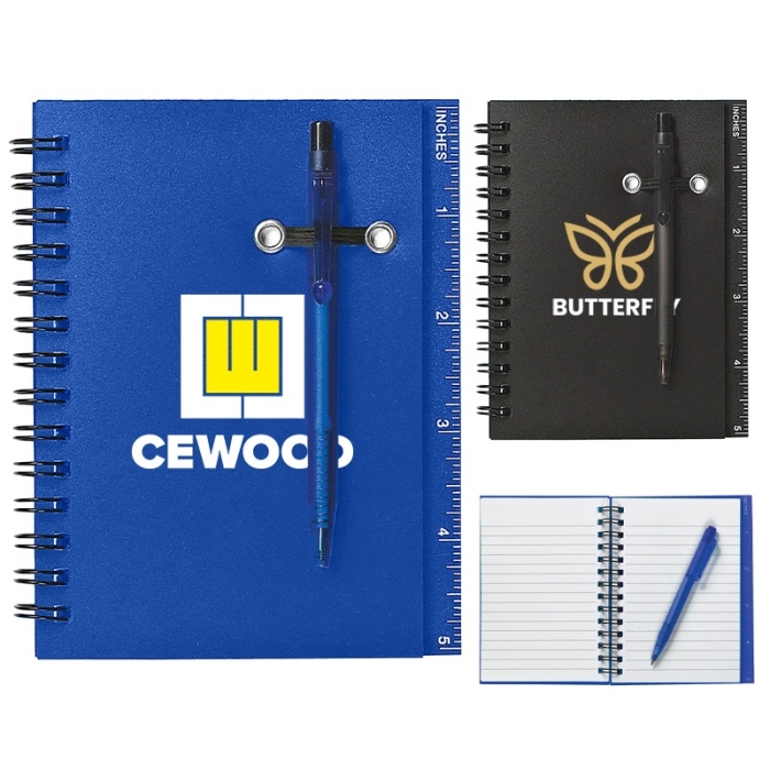 Promotional Logo Spiral Notebooks and Pen