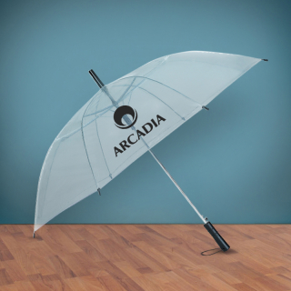 46 inch Arc Printed Clear Umbrellas
