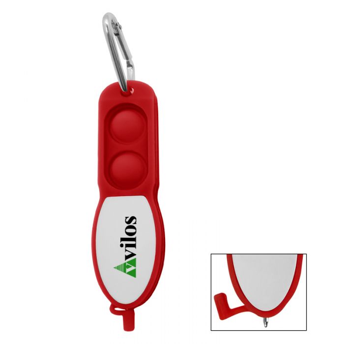 Custom Push Pop Pens with Carabiners