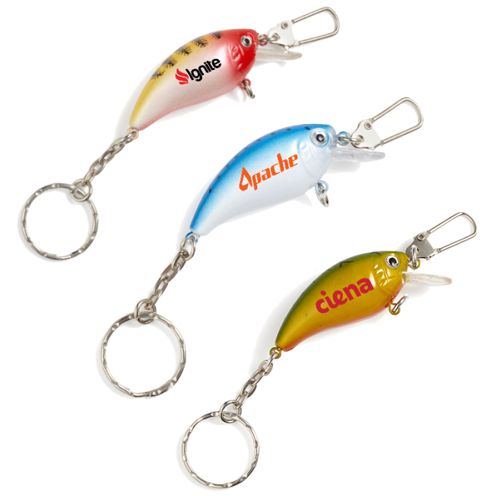 Custom Fishing Lure Keychain with Clasps