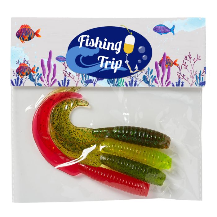 Custom Printed 4 Pack Fishing Grubs
