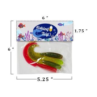 Printed 4 Pack Fishing Grubs