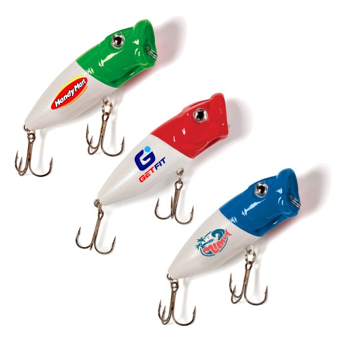 Promotional Fish Face Popper Lures - Full Color