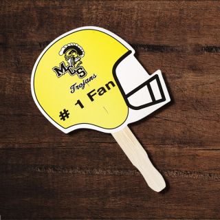 7.625 x 7.375 Inch Football Helment Shaped Hand Fans