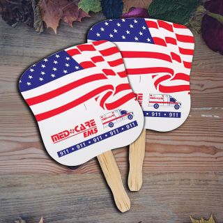 7.625 x 8 Inch Patriotic Hand Fans