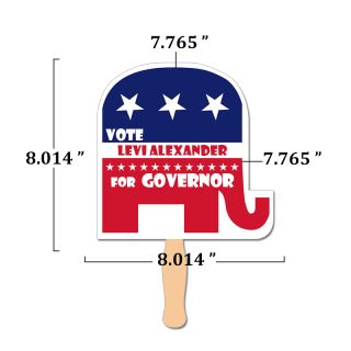 8.014x8.014 Inch Elephant Shape Hand Fans