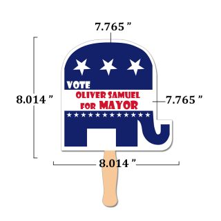 8.014x8.014 Inch Lightweight Elephant Shape Hand Fans