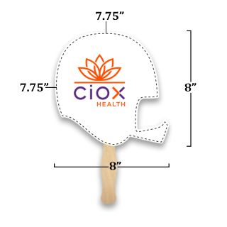 8.014x8.014 Inch Lightweight Helmet Shape Hand Fans