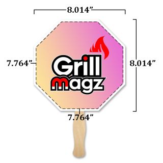 8.014x8.014 Inch Lightweight Stop Sign Hand Fans