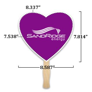 8.587x7.814 Inch Lightweight Heart Hand Fans