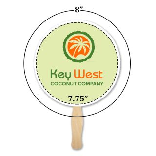 8x8 Inch Lightweight Circle Hand Fans