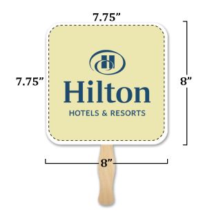 8x8 Inch Lightweight Round Square Shape Hand Fans