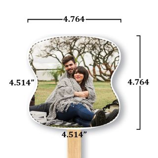 Full Color Hourglass Two Sided Mini Hand Fans