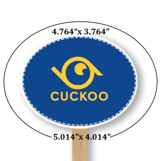 Full Color Oval Two Sided Mini Hand Fans