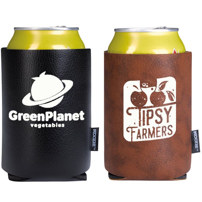Custom Printed Leather Like Can Coolers