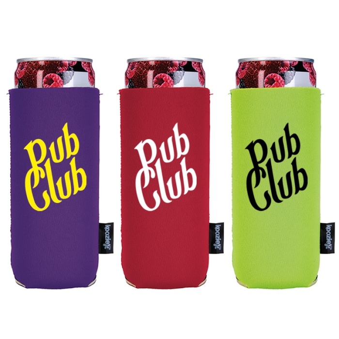 Imprinted Slim Collapsible Neoprene Can Coolers