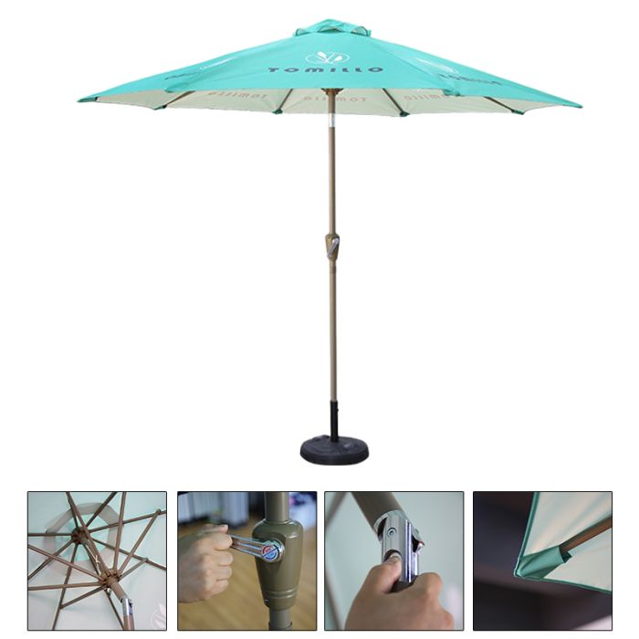 2.7x2.7m Promotional Tilting Patio Umbrellas