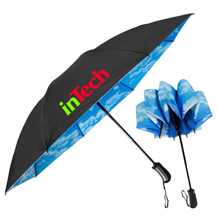46 inch Arc Custom SkyView Inverted Folding Umbrellas