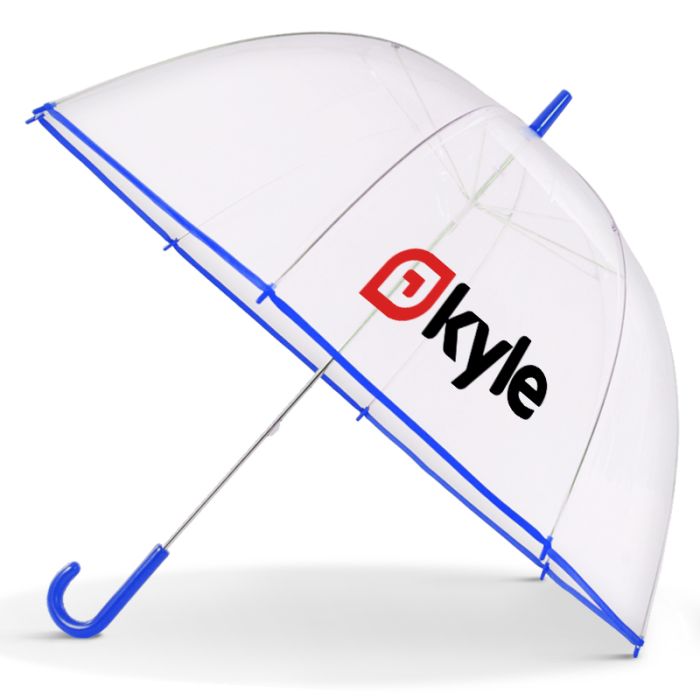 47 inch Arc Customized Clear Bubble Umbrellas with Hook Handle