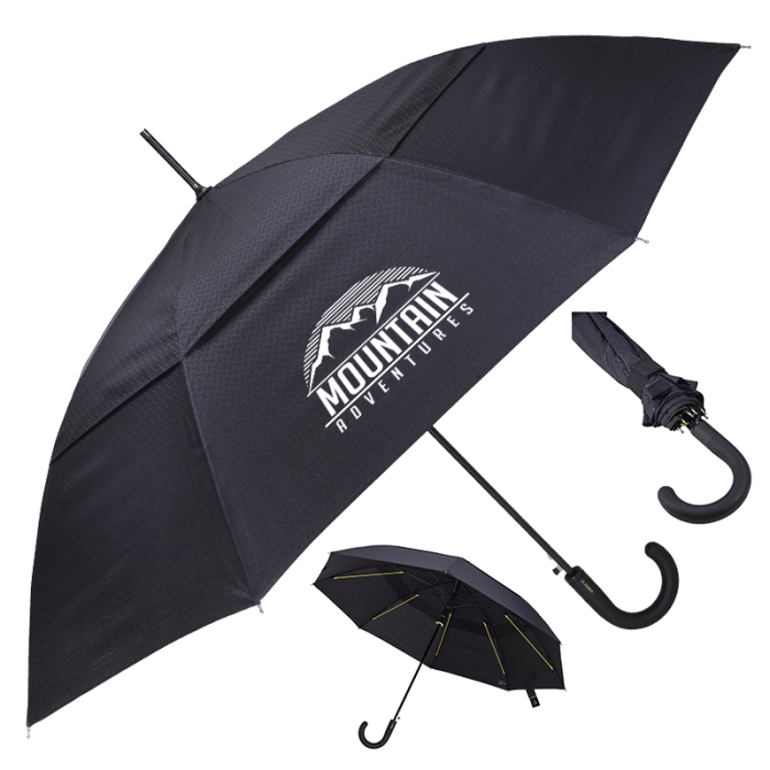 50 Inch Arc Customized Vented Auto Stick Umbrellas