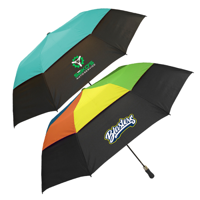 58 inch Arc Custom Vented Colossal Crown Extra-Large Folding Umbrellas