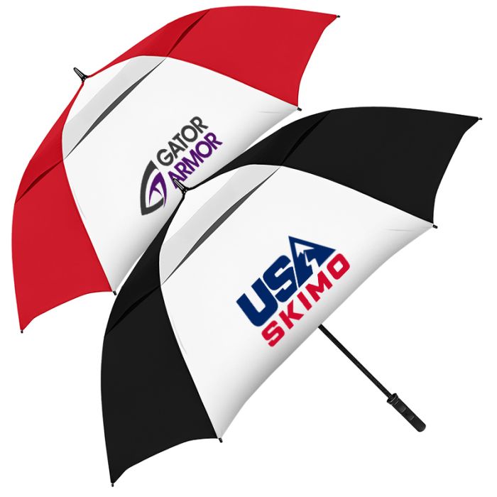 64 inch Arc Promotional Vented Tornado Golf Umbrellas