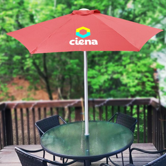 7 Ft Promotional Aluminum Fiberglass Vented Patio Umbrellas