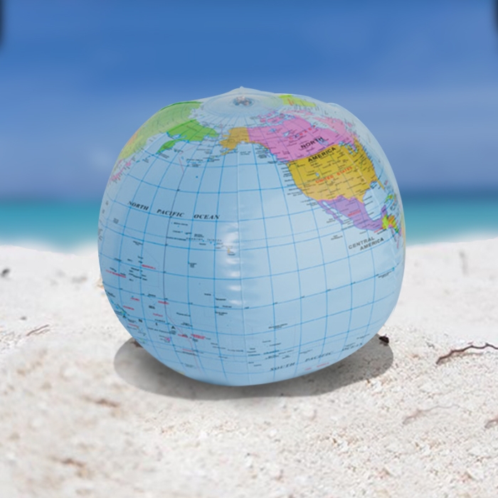 11 Inch Customized Globe Shaped Beach Balls