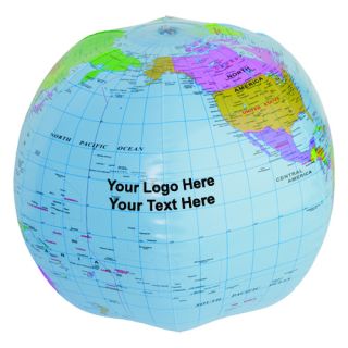 11 Inch ized Globe Shaped Beach Balls