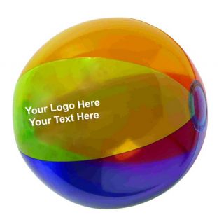 16 Inch Translucent Multi-Color Round Beach Balls