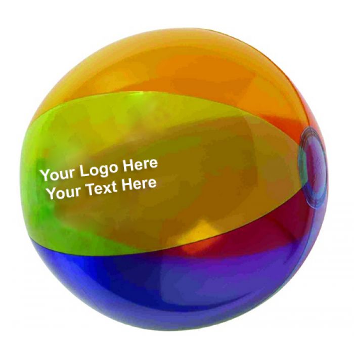 16 Inch Custom Translucent Multi-Color Round Beach Balls