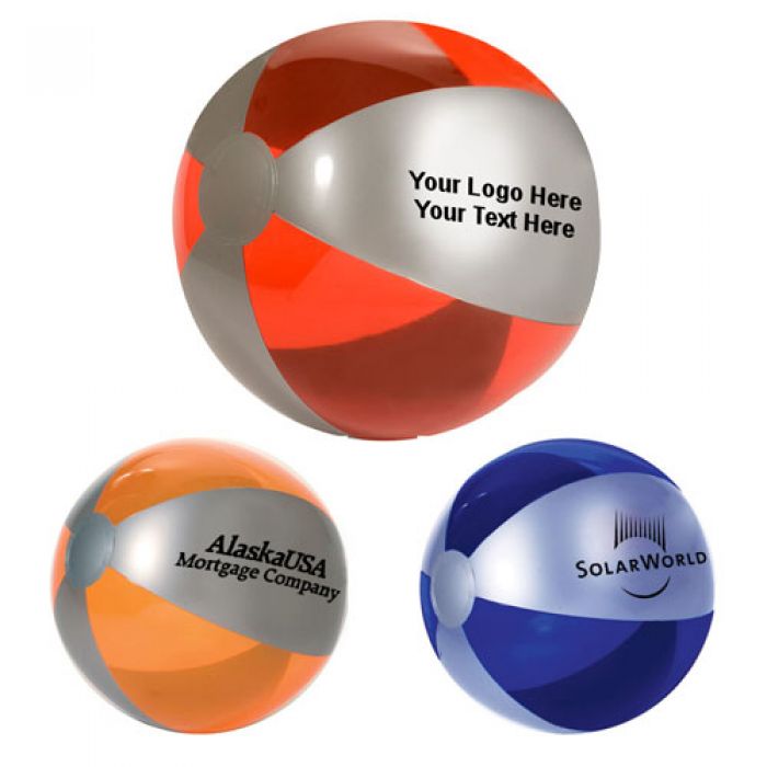Custom Printed Luster Tone Beach Balls
