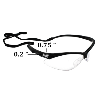 Printed Black Trim Safety Glasses