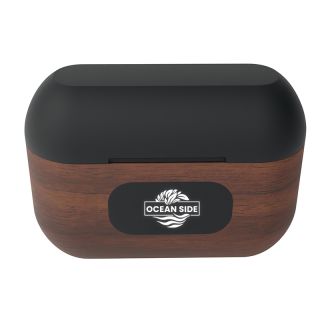 Printed SCX Design™ Walnut Wood Wireless Earbuds and...