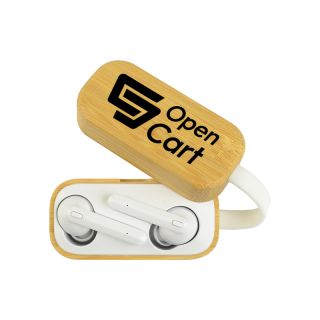 Truly Wireless Earbuds with Bamboo Charging Cases